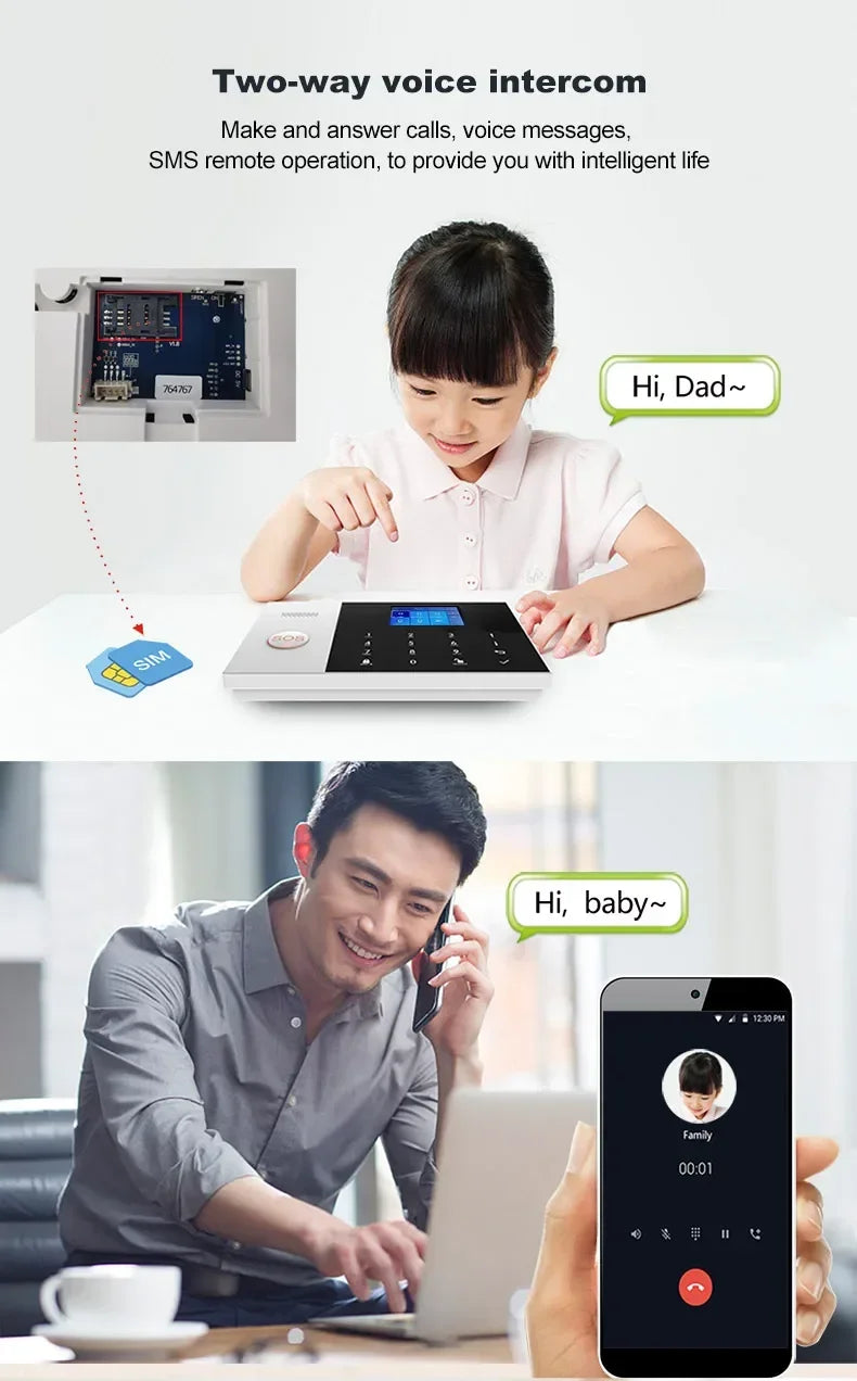 Wireless Home Alarm System with WiFi App Control & Smart Integration Tidesmit