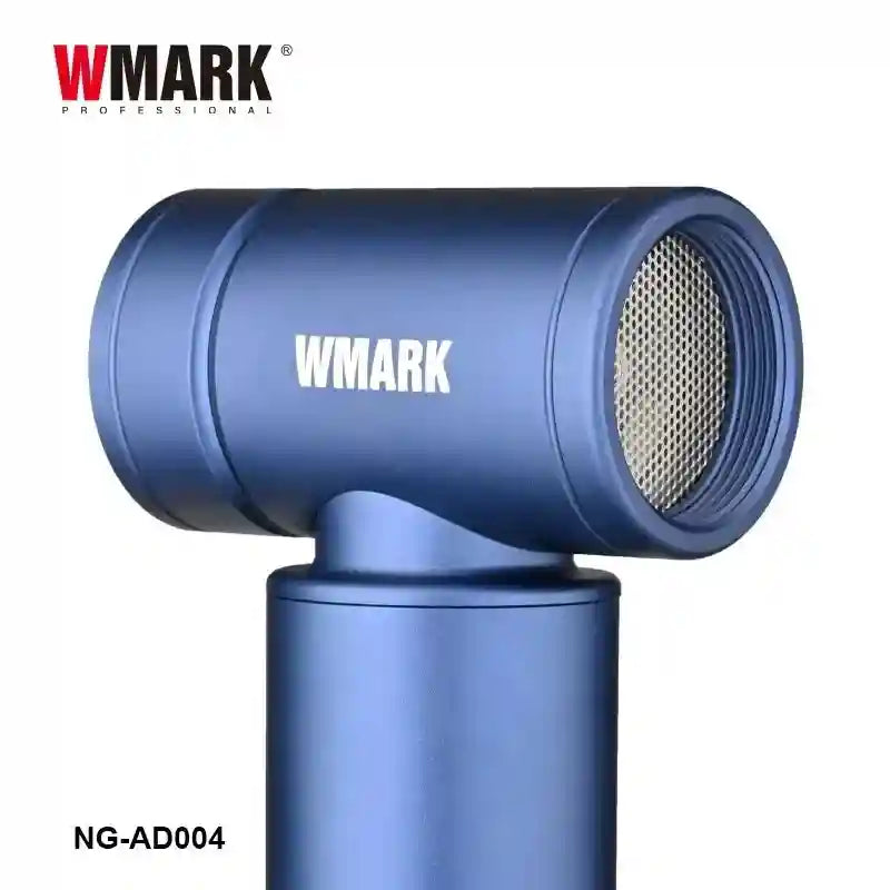 WMARK NG-AD004 blue cordless air duster, 100k RPM BLDC motor professional handheld hair dryer style cleaning fan.