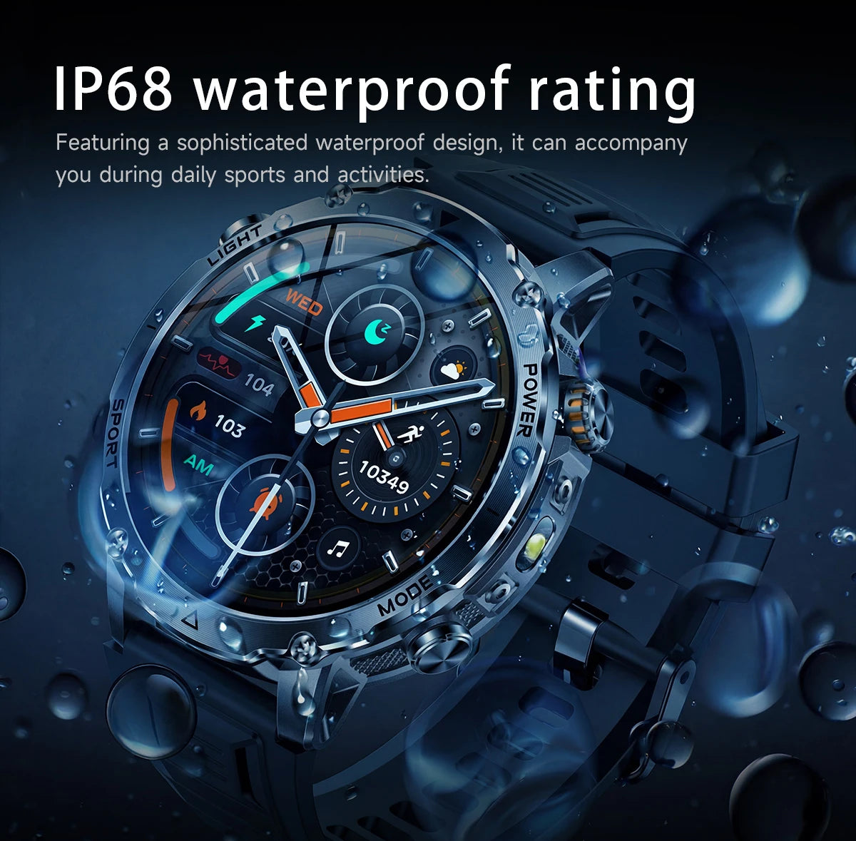 LIGE TANK Ultra Military Smart Watch 1400mAh Battery 10ATM Waterproof Heart Rate LED Flashlight Sports Bracelet Men Smartwatch
