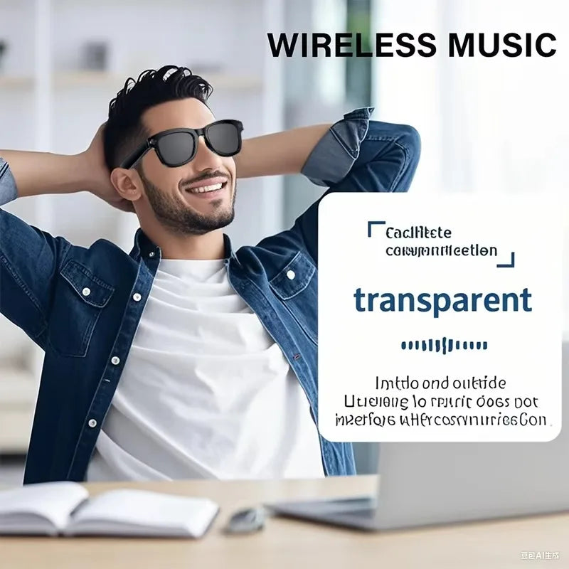 Smart Glasses With 8MP AI Camera and Spatial Audio - Tidesmit Tidesmit