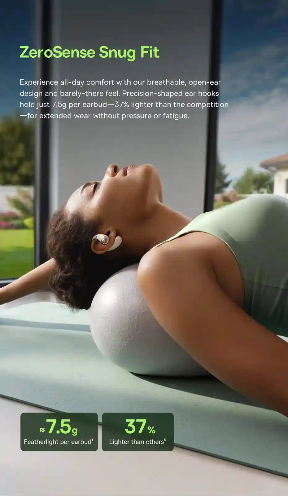 Wireless Sport Earbuds: Bluetooth 5.4 Hi-Res Open-Ear Headphones Tidesmit