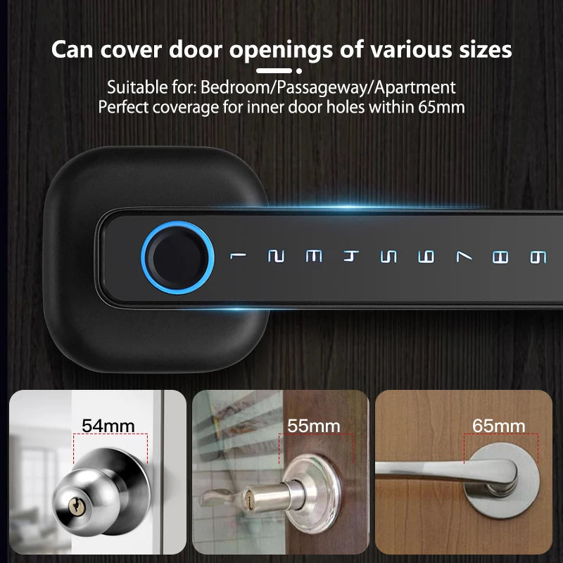 Smart Fingerprint Door Lock with Tuya Bluetooth App Access - Tidesmit Tidesmit