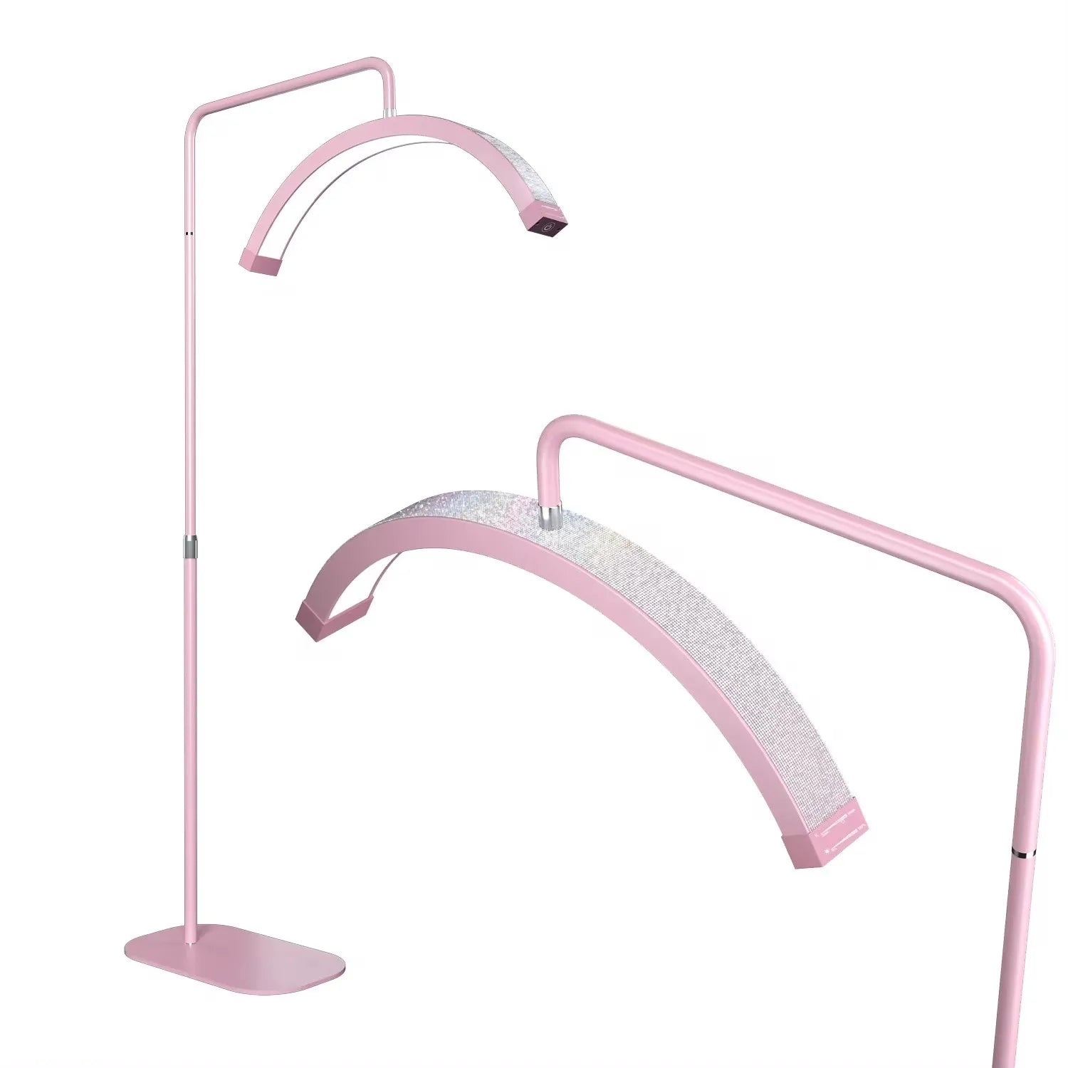 Half Moon LED Beauty Light for Lash and Nail | Adjustable 28 Inch Tidesmit Y9II pink-do 25in Tidesmit