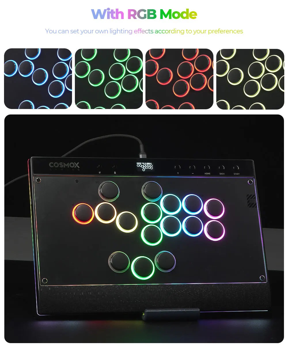 Haute42 C16 Magnetic Leverless Hitbox Controller Stickless Arcade Controller Keyboard For PC/ PS5/PS4 Hitbox Fighting Stick