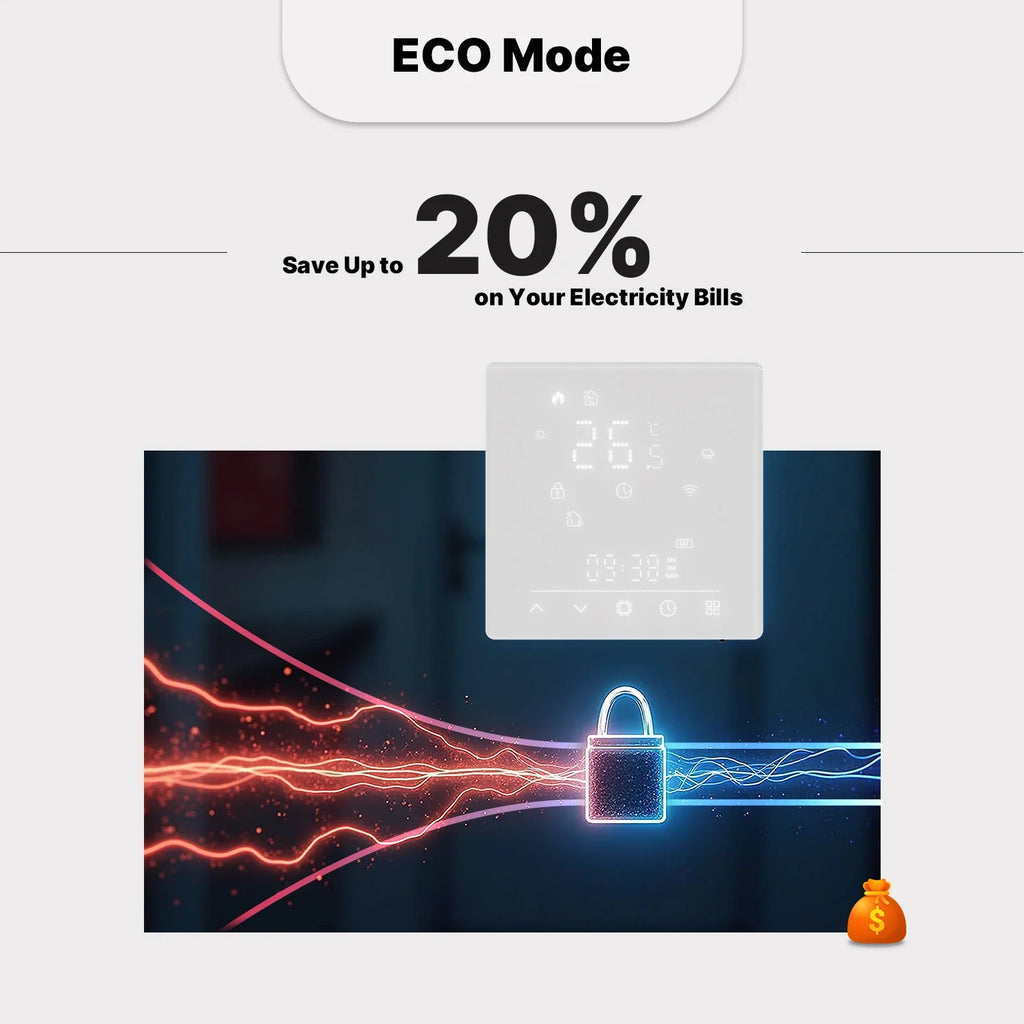 MOES Tuya Matter WiFi Smart Thermostat Temperature Controller Water Boiler Electric Heating With Alexa Google Apple Smartthings