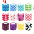 Colorful, breathable self-adherent pet bandages (5cm) for dog and cat wound care and sports support.