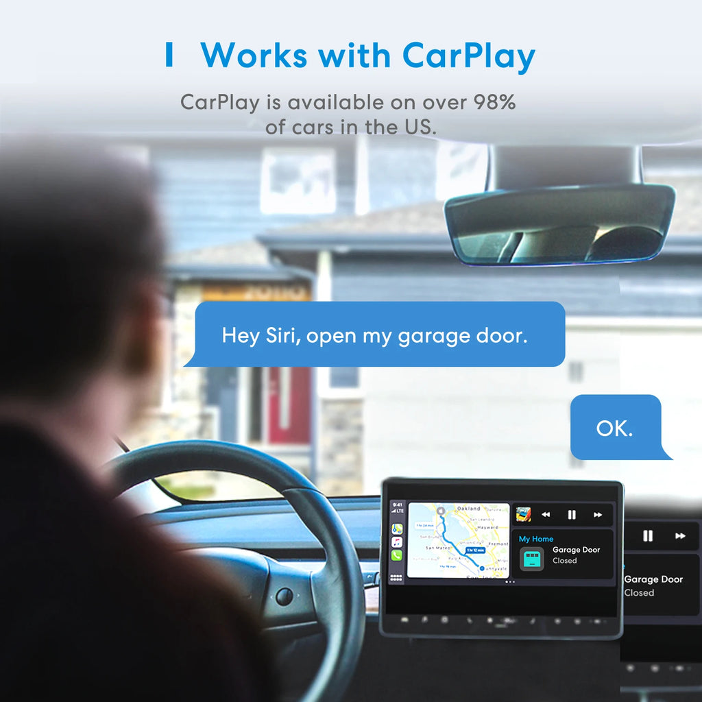 Meross HomeKit Smart WiFi Garage Door Opener, Works with Apple HomeKit, Siri, CarPlay, Alexa, Google Assistant and SmartThings