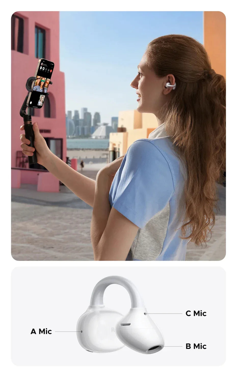 Tidesmit Open Ear Wireless Headphones with ANC - 35 Hour Battery Life Tidesmit