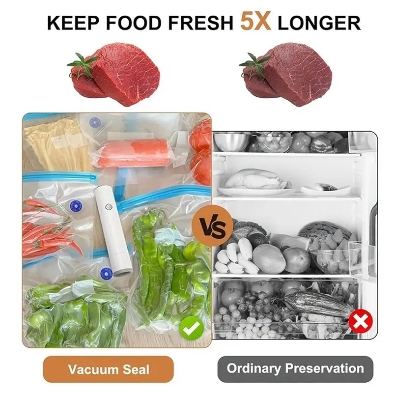 【618 SUMMER SALE】Portable Handheld Vacuum Sealer Food Vacuum Pump Food Storage Vacuum Sealer Machine