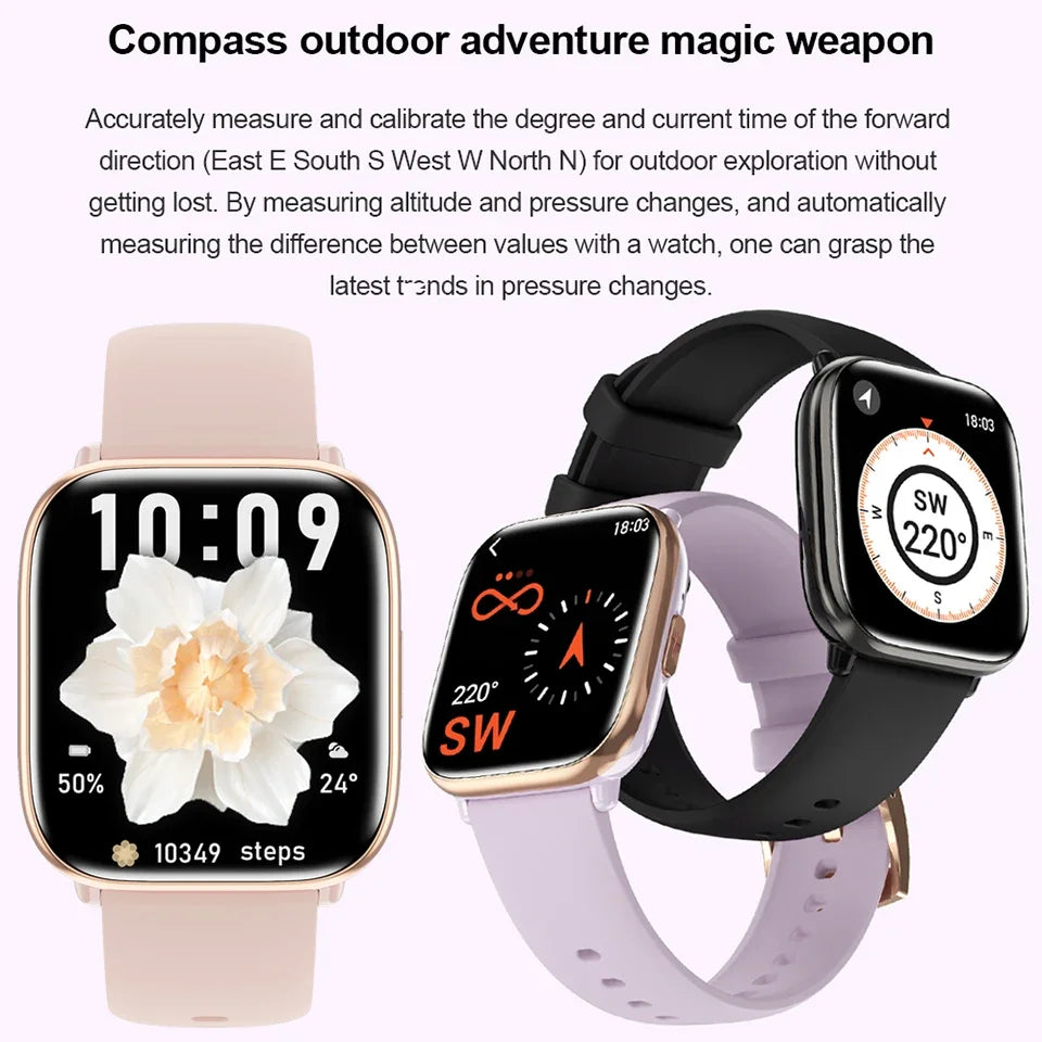 2026 New Smart Watch Full Touch Screen Bluetooth Call AI Voice Heart Rate Waterproof Watches Sports Bracelet Smartwatch Women