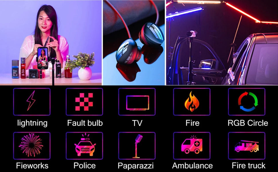 RGB LED Video Light Wand for Content Creation - Sokani X8 Series Tidesmit