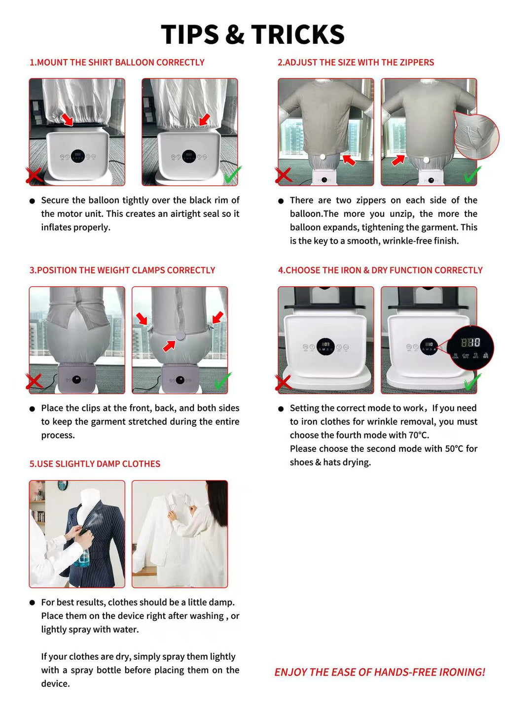 Tidesmit portable folding ironing and air drying machine, compact laundry device for clothes and shoes, side view