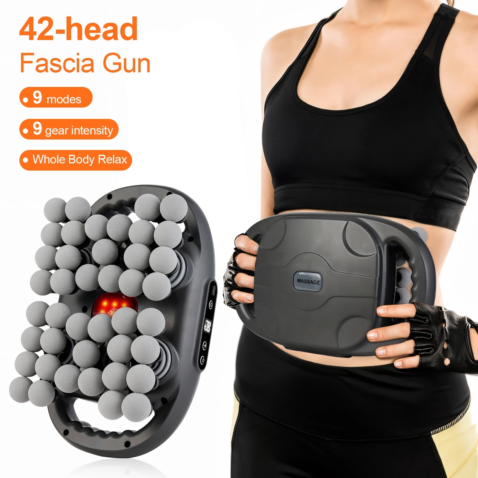 Deep Tissue Massage Gun - Portable Electric Massager with 42 Heads Body Shaping Massage Equipment Tidesmit