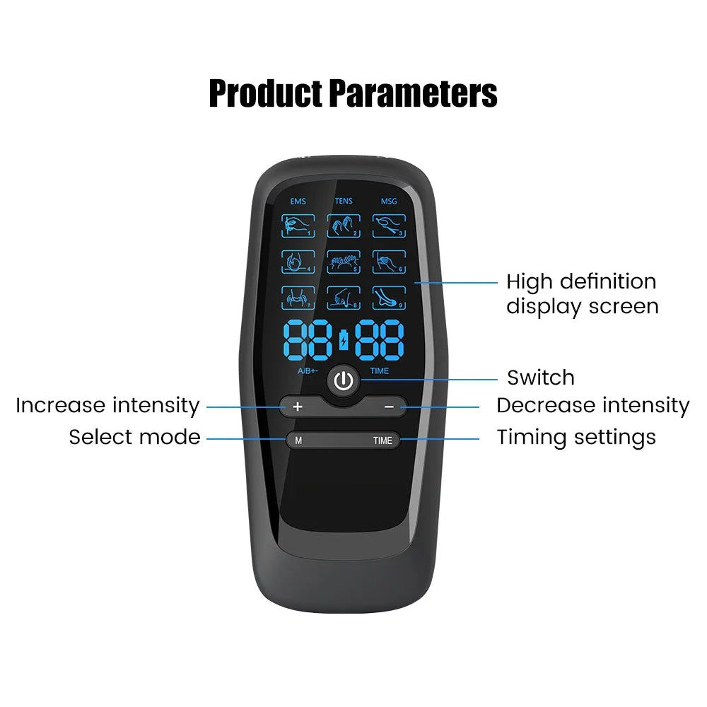 TENS Muscle Stimulator for Back Pain Relief | Portable Electric Massager Back Massage Instrument Tidesmit