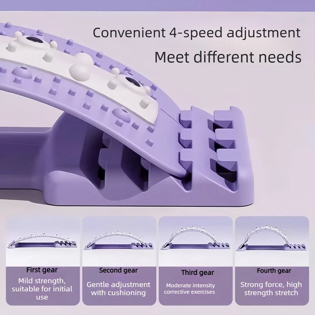 Back Massager for Lower Back Pain Relief - Rechargeable Spinal Stretcher Back Massage Instrument Tidesmit
