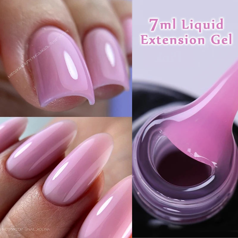 Extension Nail Gel for PMU Machines - Durable Construction Polish Permanent Makeup Machines Pink Tidesmit
