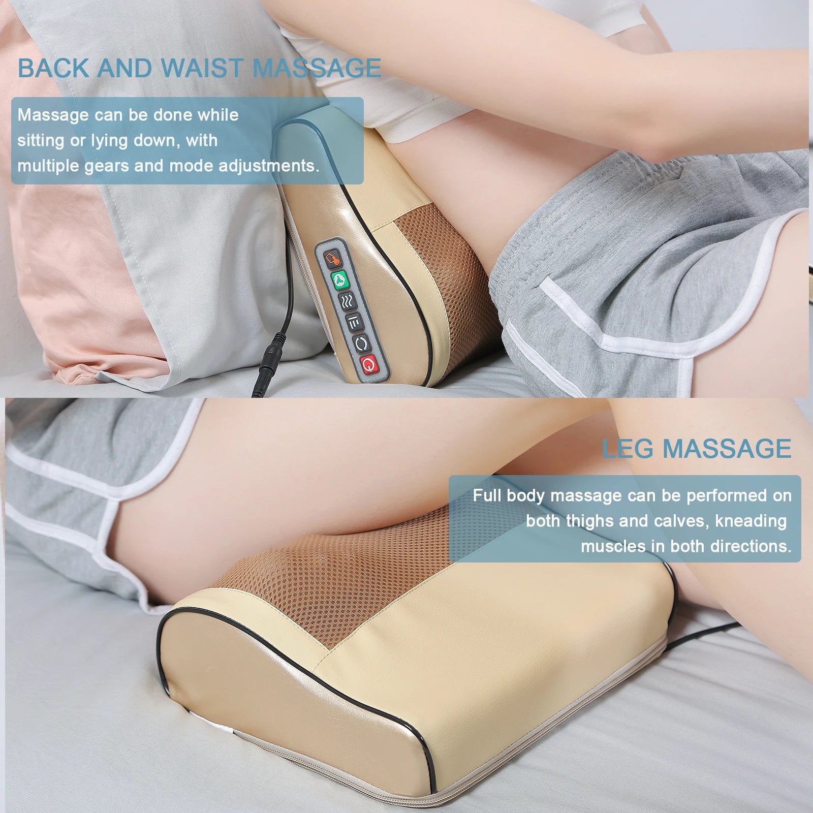 Tidesmit Neck Massager Pillow with Heat – Deep Tissue Muscle Relief Massage Cushion Tidesmit
