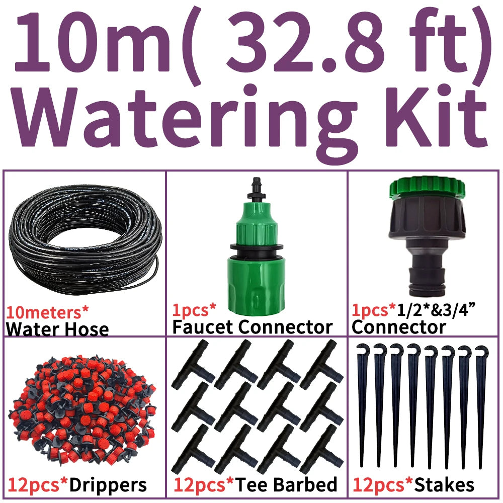 OASIS 5M-25M DIY Drip Irrigation System Automatic Watering Garden Hose Micro Drip Garden Watering Kits with Adjustable Drippers