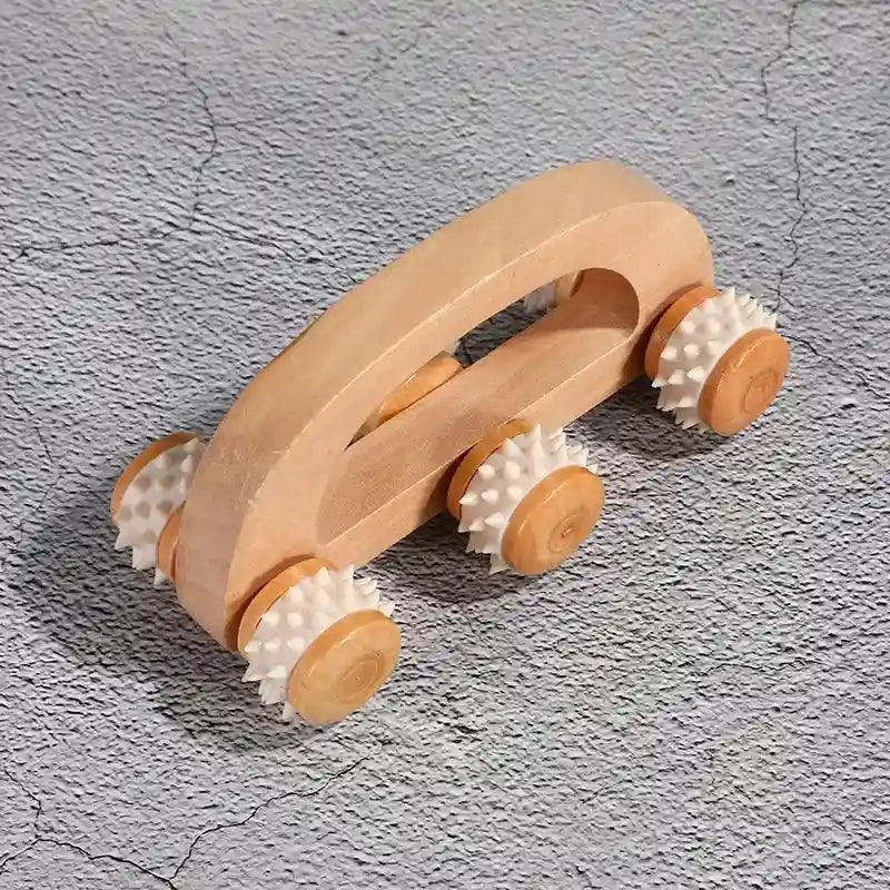 Wooden Massage Roller for Deep Tissue Muscle Relief - Tidesmit Massage Roller Shape-C Tidesmit