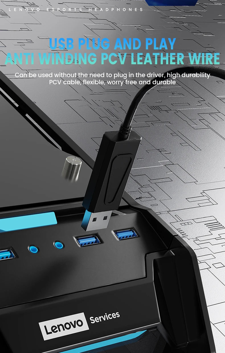 Wired Gaming Headset with 7.1 Surround Sound and RGB Lighting - E08 USB Tidesmit