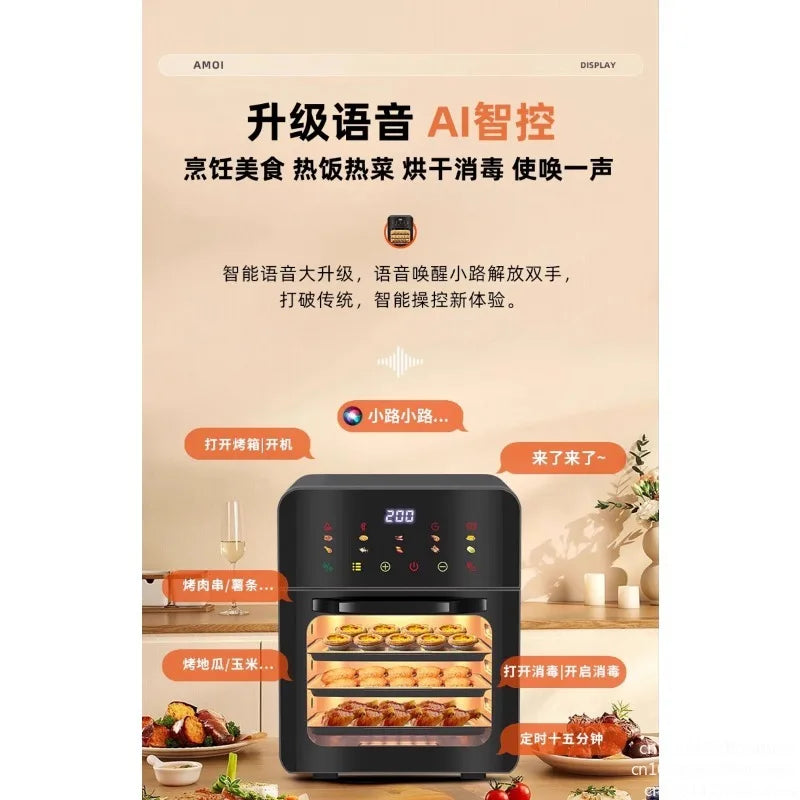 Large Capacity 3 in 1 Air Fryer Oven Steamer Microwave New Electric Fryer All-in-One Machine
