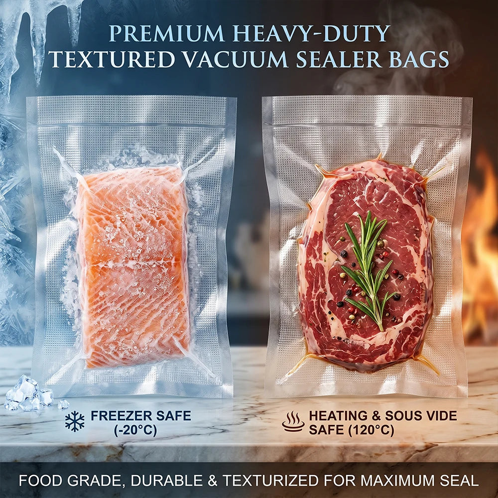 Vacuum Sealed Food Storage Bag Sealer, for Vacuum Preservation Machine, Food Packaging, Freshness Preservation for Kitchen