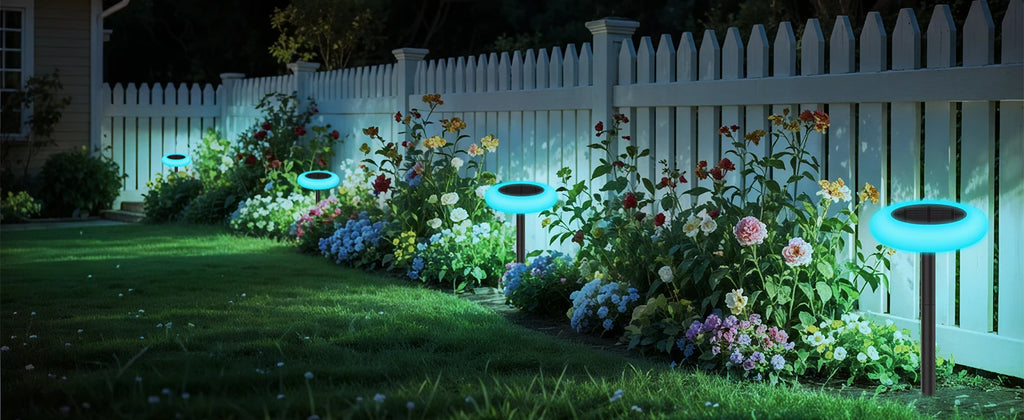 Colorful Solar Lights Outdoor Color Changing Solar Lights Pathway Lights Garden Lights For Landscape Walkway Patio Yard Garden