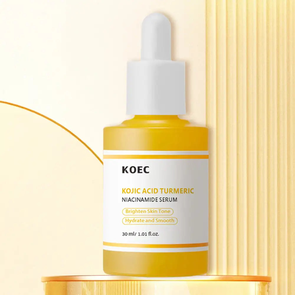 30ml KOEC Kojic Acid Turmeric Niacinamide Serum Hydrating Smoothing Brightening Improve Skin Clarity Anti-Aging Natural Formula