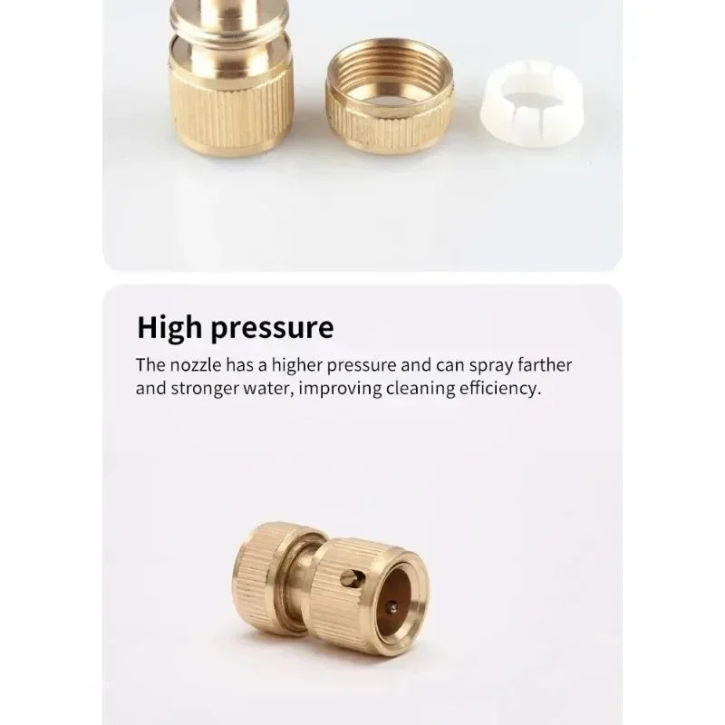 4-way Water Quick Connector High Pressure Quick Coupling For Car Washer Water Gun Adapter Joints Garden Irrigation 2027