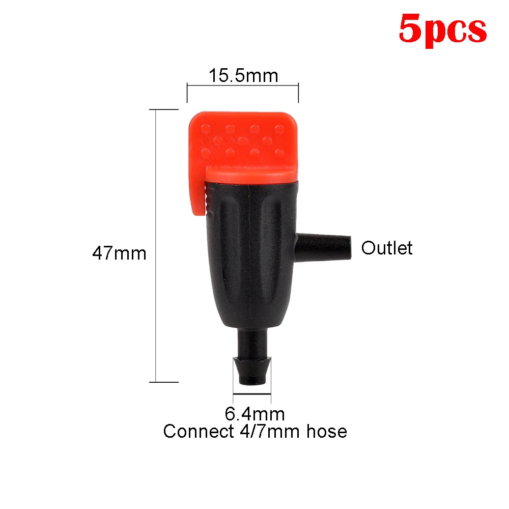 5-50Pcs Adjustable Irrigation Drippers Sprinklers 1/4'' Emitter Dripper Micro Drip Irrigation Sprinklers For Watering System