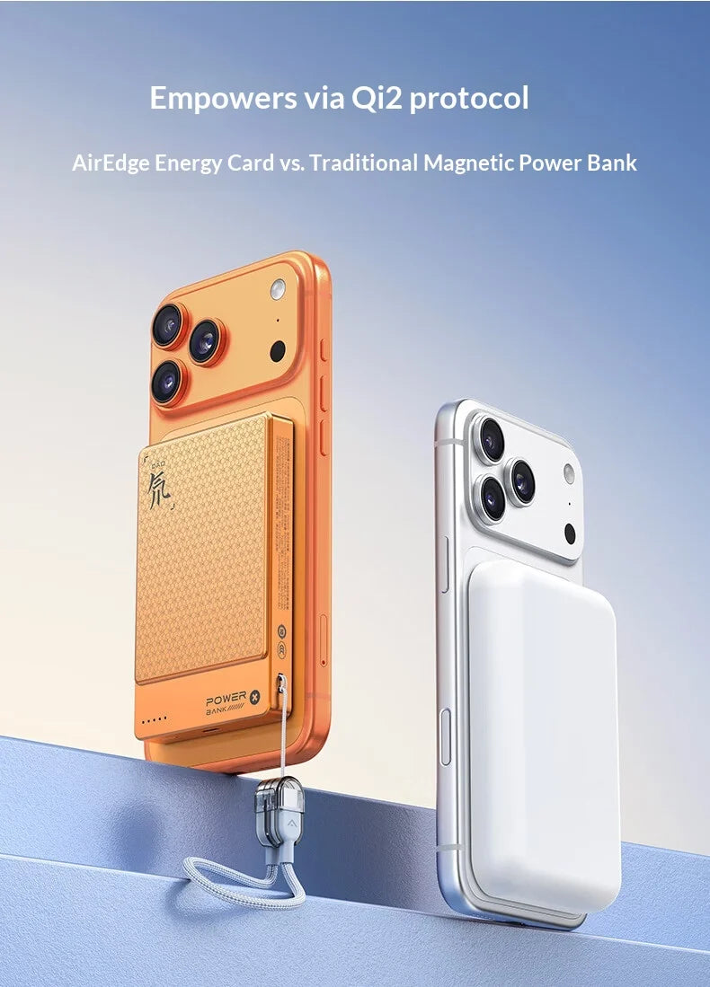 Tidesmit 10000mAh Magnetic Power Bank - 45W Fast Wireless Charger Orange Tidesmit