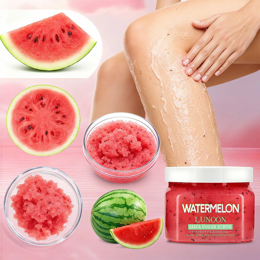Watermelon Shea Sugar Scrub - 150g Natural Exfoliating Body Glow Scrubs Treatments Tidesmit