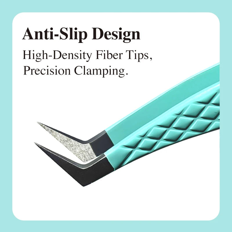Eyelash Extension Tweezers D-01 | Precision Fiber Tip for Salon Results False Eyelashes Tidesmit