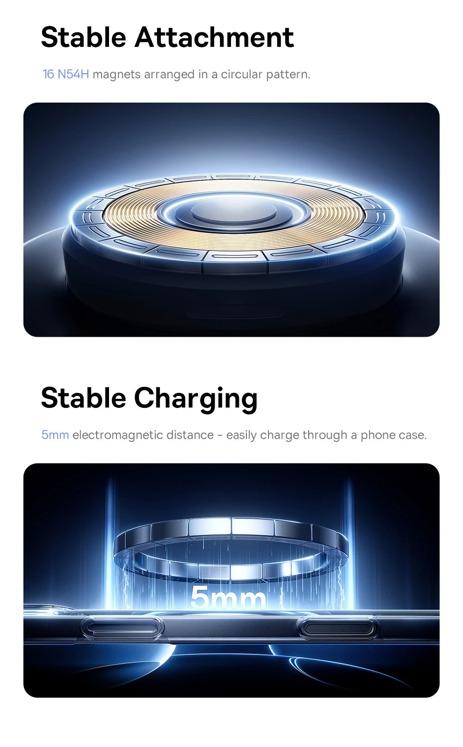 15W Magnetic Wireless Charger Stand, Foldable Qi2 for iPhone 16 Series Tidesmit