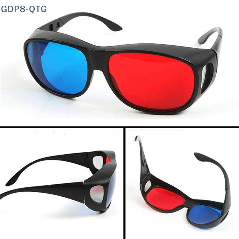 3D Anaglyph Glasses Red Blue Lens - Black Frame for Immersive Movies Tidesmit