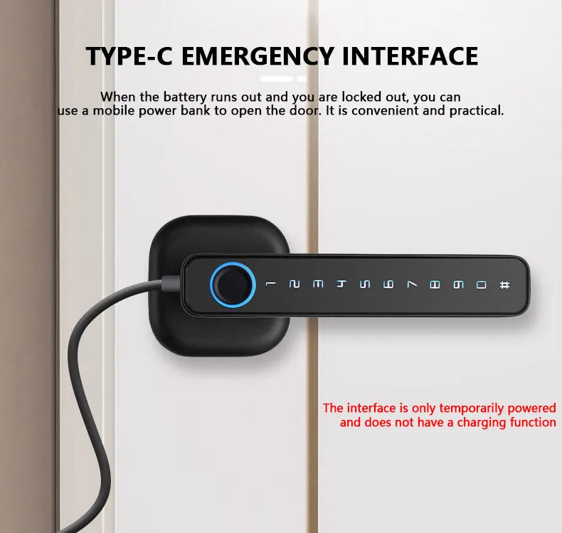 Fingerprint Door Lock: Tuya Bluetooth Smart Entry - M6 Series Tidesmit