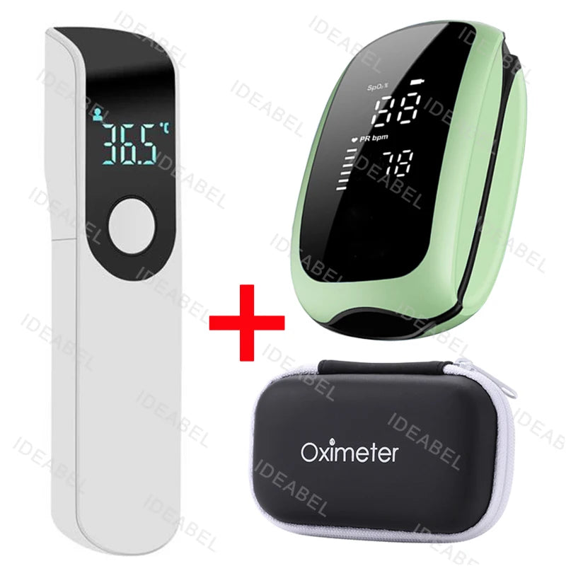 Rechargeable Fingertip Pulse Oximeter Medical Oximeter Strap Lanyard Blood Oxygen Saturation Monitor Digital LED Display Child