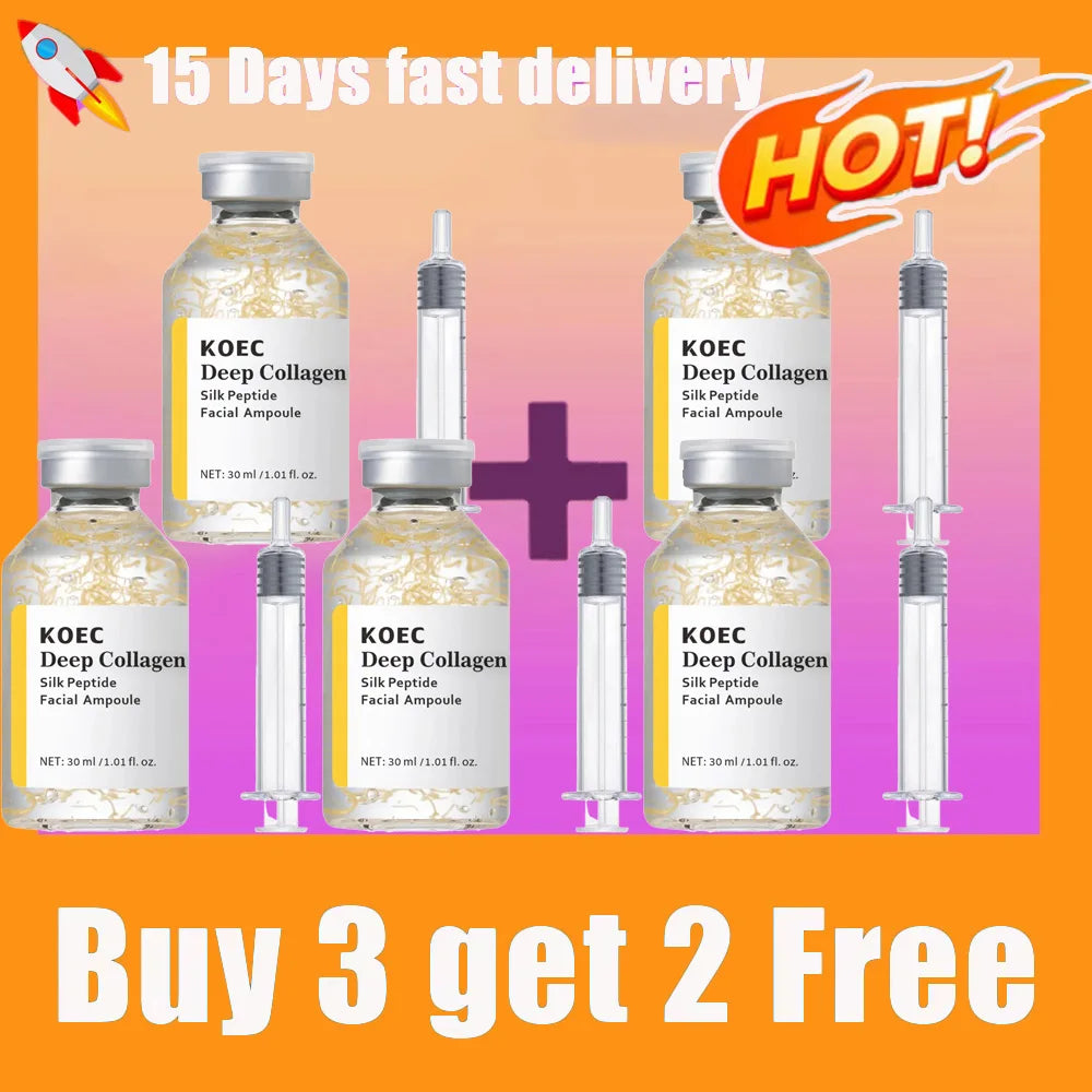 Tidesmit Deep Collagen Silk Peptide Intensive Lifting Ampoule serum texture close-up for firming anti-aging skin