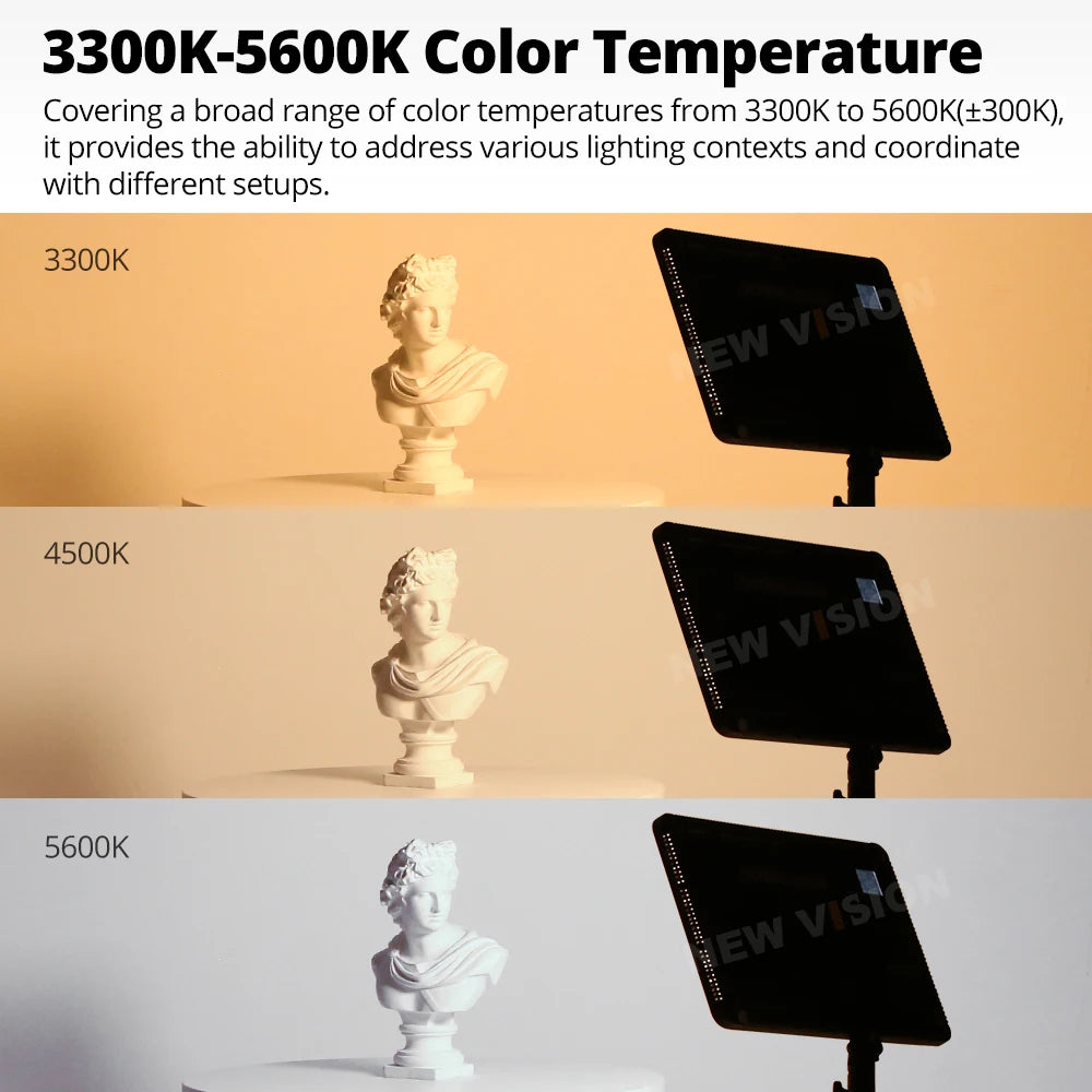 LED Video Light Panel 30W | Adjustable Color Temp Lighting Kit Tidesmit