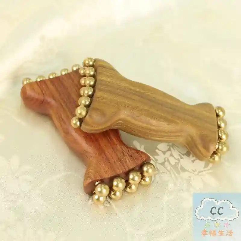 Fascia Massage Tool: Brass Gold Facial Lifting Deep Tissue Massager Fascia Gun Tidesmit