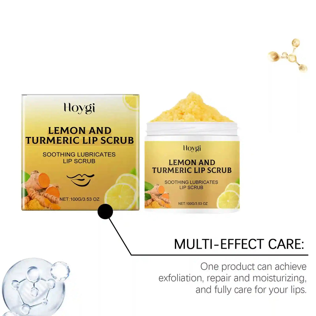 Turmeric Lemon Lip Scrub for Smoothing and Deep Hydration Lip Care Tidesmit
