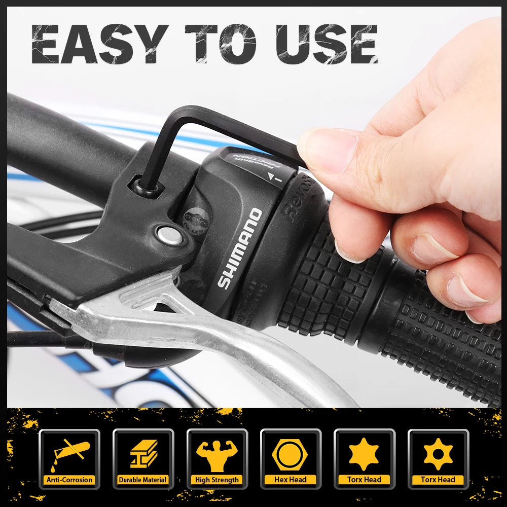 ELEAD 41PC Hex Key Allen Wrench Set Standard SAE(0.028"-3/8") & Metric(0.7mm-10mm) & Torx(T9-T50) in Storage Case