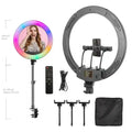 18 Inch RGB LED Ring Light with Tripod - Dimmable Studio Lighting SH-HXD-18RGB-04 Tidesmit