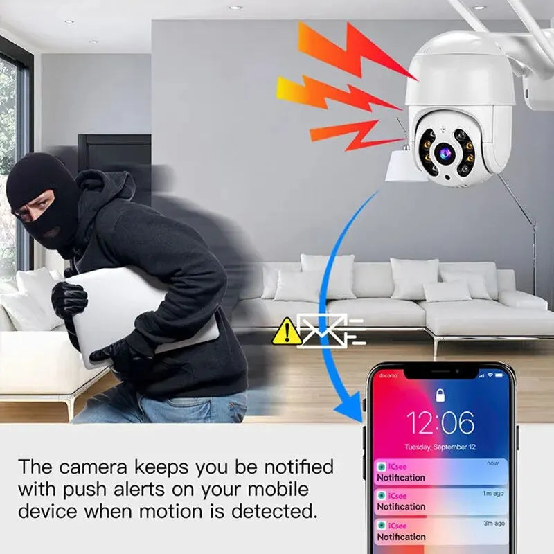 8MP 4K IP Camera 5MP Speed Dome Auto Tracking PTZ Camera Smart Home Outdoor Wireless WIFI Camera Surveillance Monitor