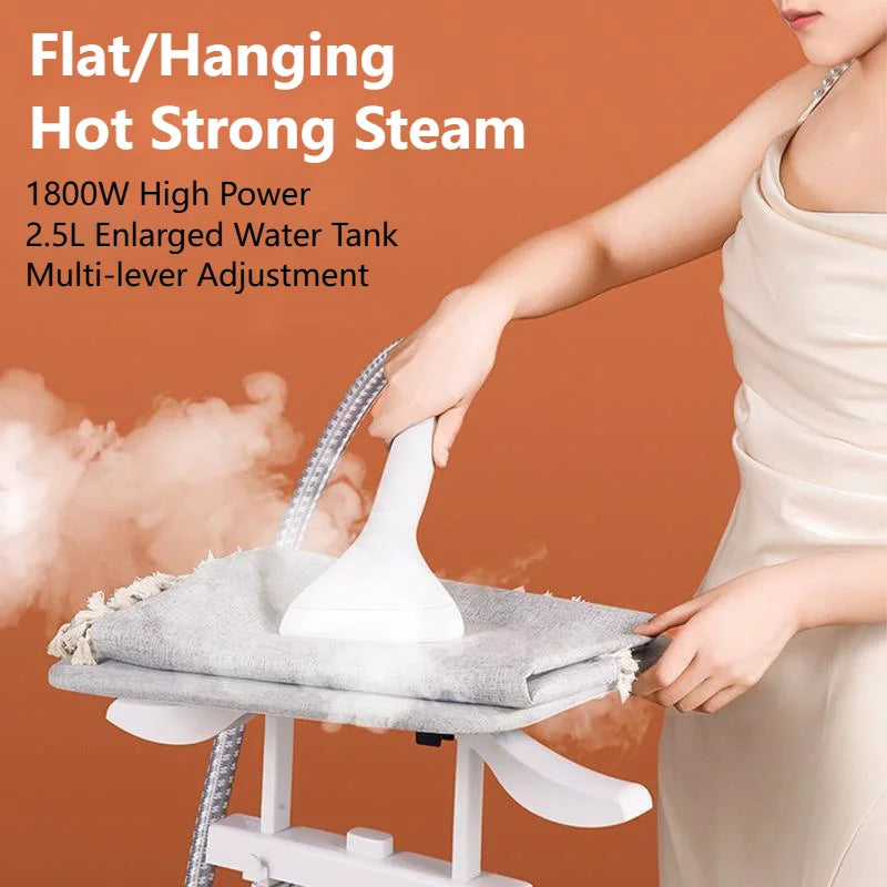 Tidesmit 220V 1800W 2.5L handheld garment steamer with double bars for vertical household clothes ironing