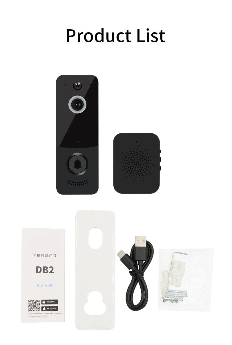2.4G WIFI Video Doorbell 1080P TTLOCK Outdoor Security Protection Wireless infrared night vision Intercom Camera Ringing Bell