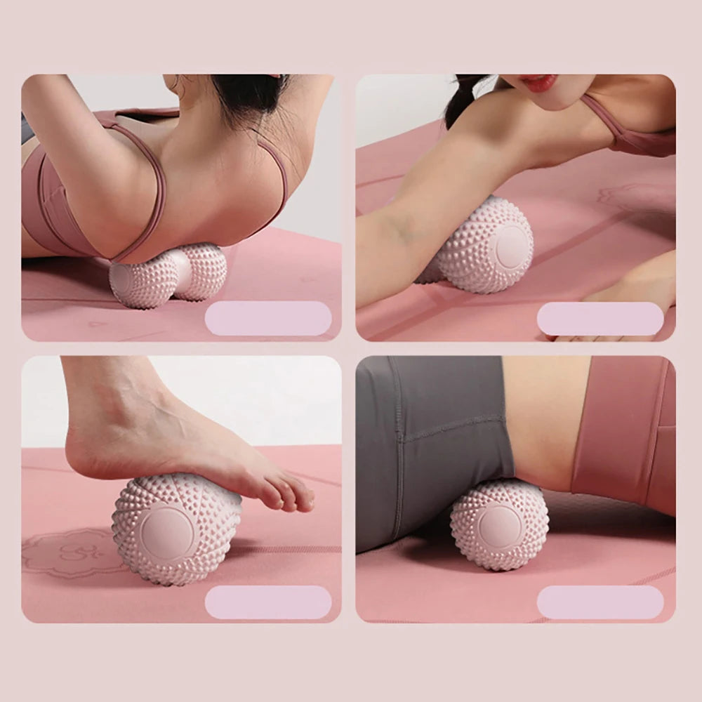 Peanut Massage Ball for Deep Tissue Back Pain Relief - 6.5cm TPE Tool Back Massage Instrument Tidesmit