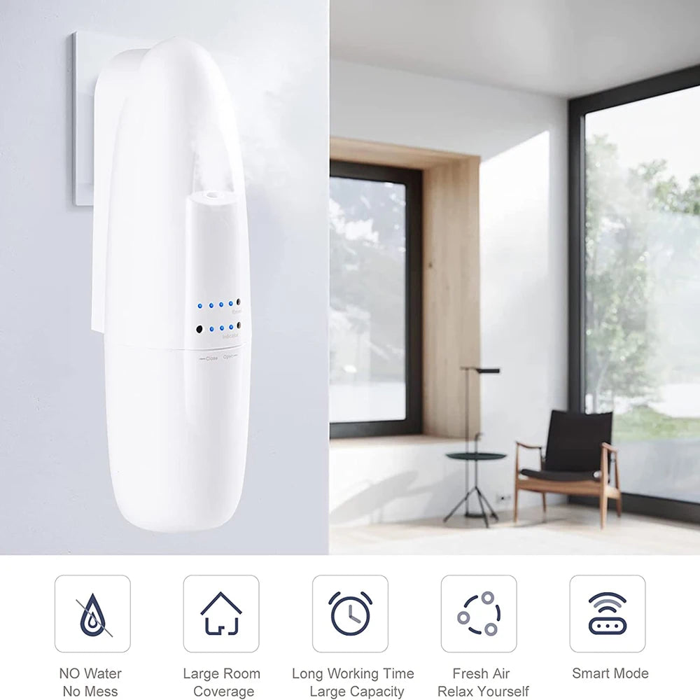 Wall-Mounted Aroma Diffuser Waterless Electric Fragrance Machine Bluetooth Control Essential Oil Home Scent Diffuser Machine