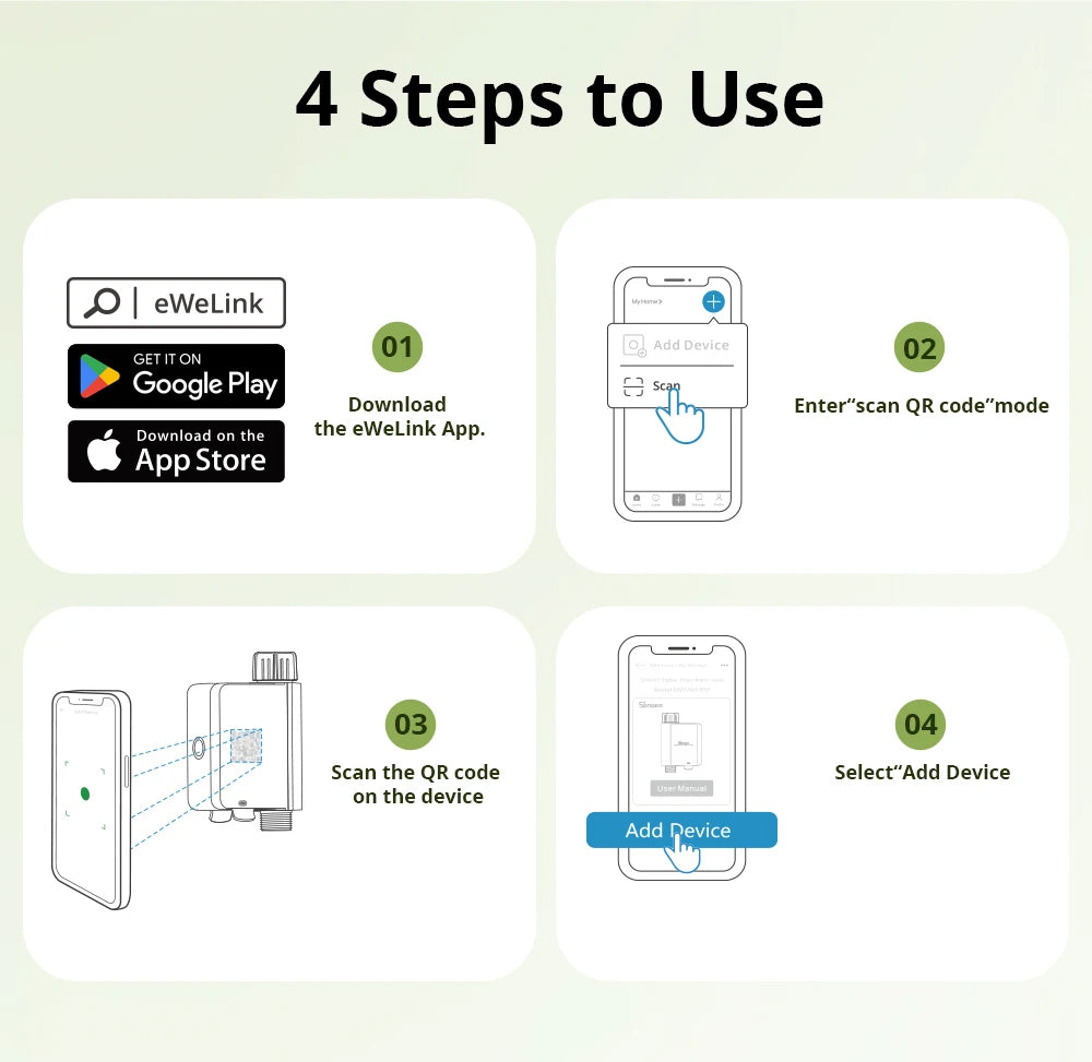 SONOFF SWV Zigbee Smart Water Valve IP55 Automatic Irrigation Easy Install Remote Control Time Schedule via eWeLink Alexa Google