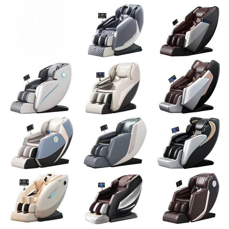 Full Body Zero Gravity Massage Chair - White Ash Space Capsule Massage Chairs Tidesmit
